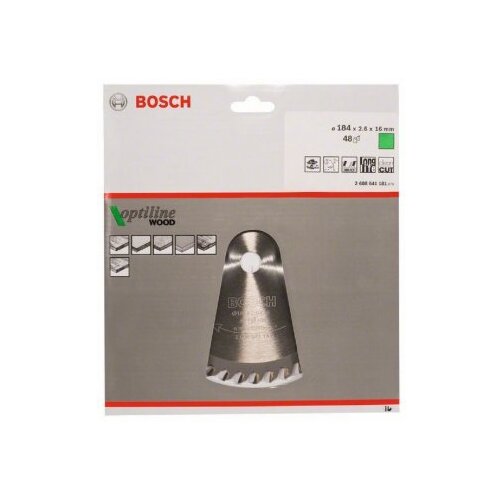 Bosch List kružne testere Optiline Wood 184 x 16 x 2.6 mm. 48 Cene