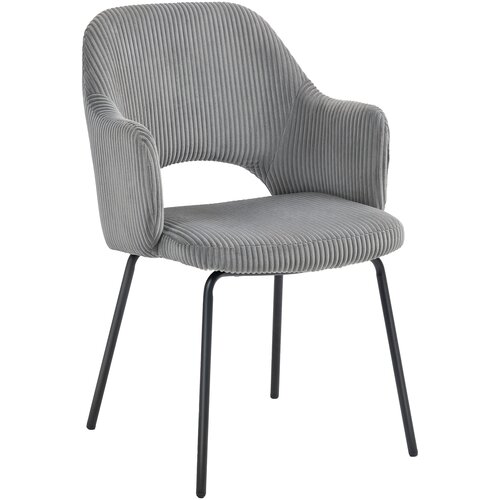 HOMCOM Jedilni stol, vrvasto blago, jeklo 57D x 62,5&Scaron; x 85,5V cm, siva, (5000242686) Cene