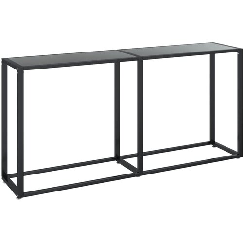 Maison Chic konzolna miza - miza ob steni črna 160x35x75,5 cm kaljeno steklo, (21786538) Cene