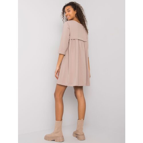 RUE PARIS Dress-RV-SK-7331.84-dark beige Slike