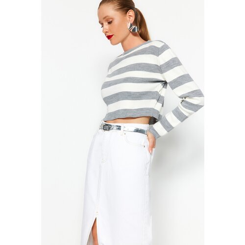 Trendyol Sweater - Gray - Slim fit Cijene