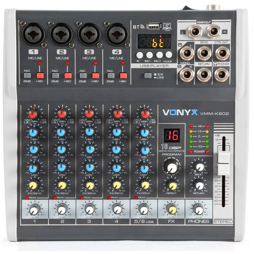  VMM-K602, 6 kanalna me&scaron;alna miza z USB / Bluetooth predvajalnikom - Audio-Kondric Cene