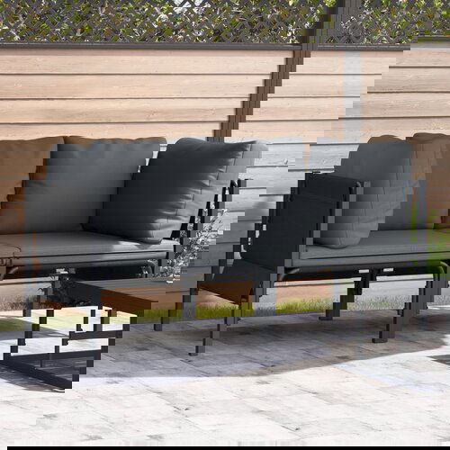 VidaXL Kompleti zunanjega pohi&amp;scaron;tva z blazino z blazino 2 pcs Antracit Slike