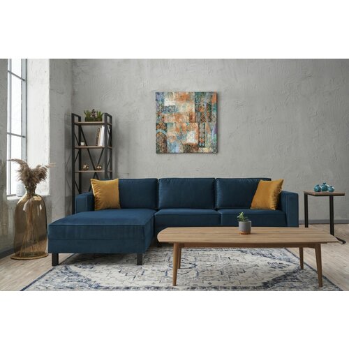 kale velvet left - oil green oil green corner sofa Slike