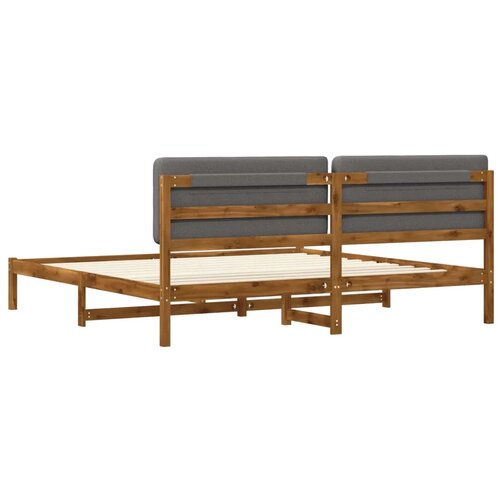  Krevetni okvir s tapiciranim uzglavljem Prirodna i svjetlosiva - Prirodna i svjetlosiva 180 x 200 cm Slike