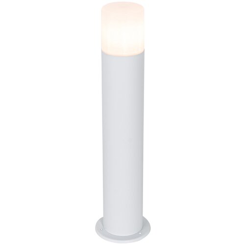 QAZQA Stoječa zunanja svetilka bela z opalnim senčnikom 50 cm - Odense Cene