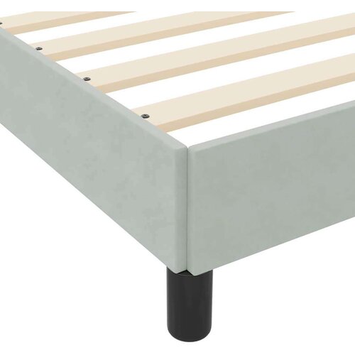 Box spring krevet Svijetlo siva 160 x 210 cm tkanina Slike