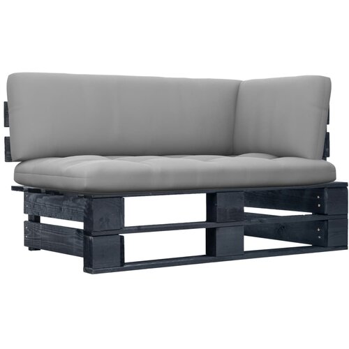  Kutna vrtna sofa od paleta od crno impregnirane borovine Cene