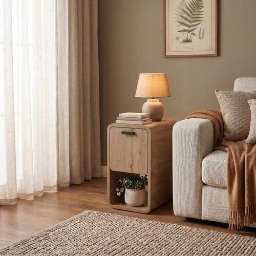 Hanah home noćni ormarić Rovel, 30 cm, prirodno drvo Cene