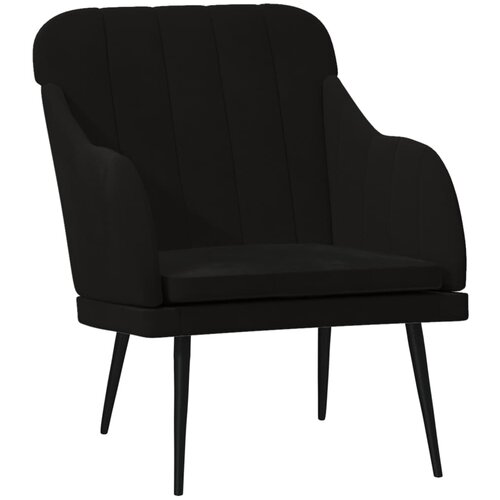 VidaXL Fotelj črn 63x76x80 cm žamet, (20929310) Slike