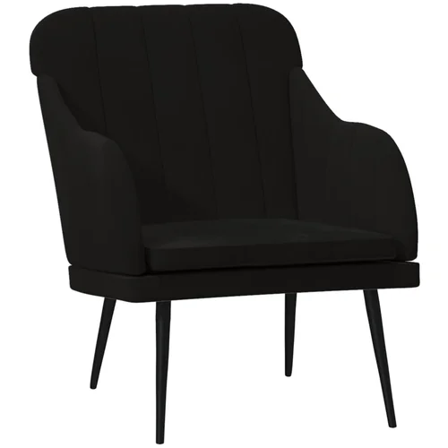 vidaXL Fotelj črn 63x76x80 cm žamet, (20929310) vidaXL Fotelj črn 63x76x80 cm žamet, (20929310)