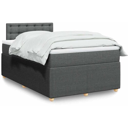  Krevet box spring s madracem tamnosivi 120 x 190 cm tkanina Cijene