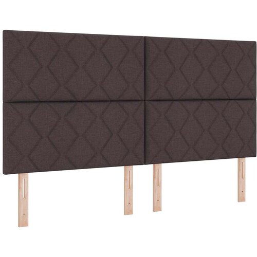  Krevet s opruga kutije Tamno smeđa 180 x 200 cm tkanina Slike