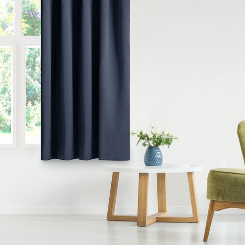 Restilo Tamno plava zatamnjujuća zavjesa 140x175 cm &amp;ndash; Slike