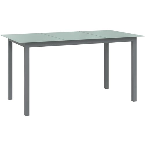 vidaXL vrtna miza svetlo siva 150x90x74 cm aluminij in steklo Cene