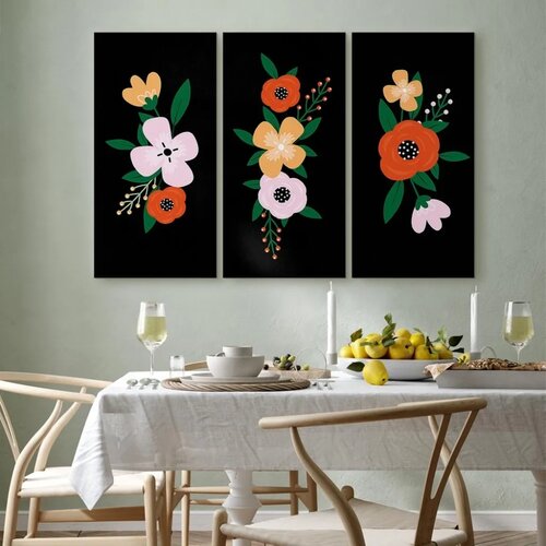  Slika - Colorful Bloom (3 Parts) 60x40 Cijene