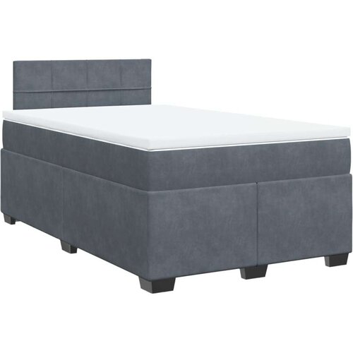 VidaXL box spring krevet s madracem tamnosivi 120 x 200 cm bar&amp;scaron;unasti Slike