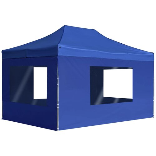 vidaXL Profesionalni šotor za zabave aluminij 4,5x3 m moder, (20966955) Cene