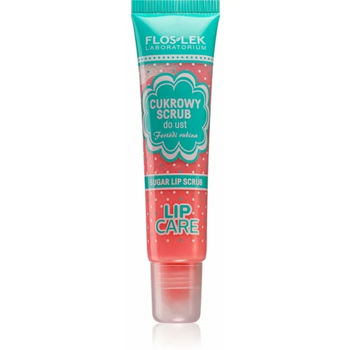FlosLek Laboratorium Lip Care sladkorni piling za ustnice okus Fertodi Rubina 14 g