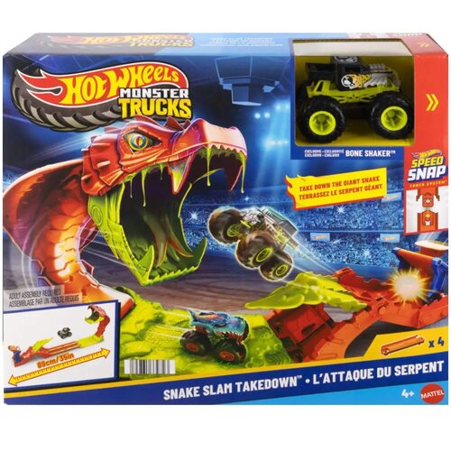 Mattel Hot Wheels Monster Trucks: Set za stazu s ugrizom zmije - Slike