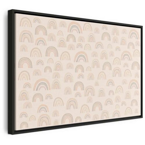  Slika - August Sky - Various Sizes of Rainbows in Calm Colors 90x60 U crnom drvenom okviru Cene
