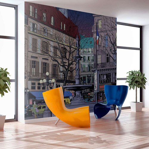  Tapeta - Dusk over the Parisian square 350x270 Slike