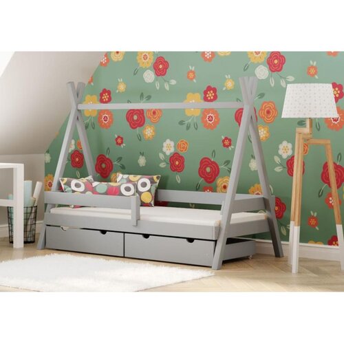  Drveni dječji krevet Tipi Plus - sivi - 190x90 cm Cijene