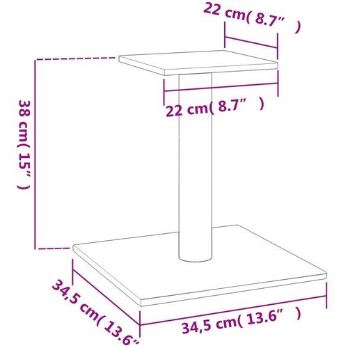  Grebalica za mačke s platformom krem 38 cm Slike