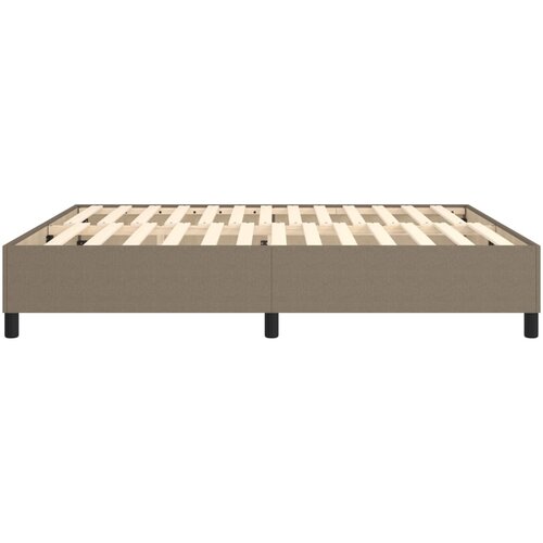  Okvir za krevet s oprugom smeđesivi 160x200 cm od tkanine Slike