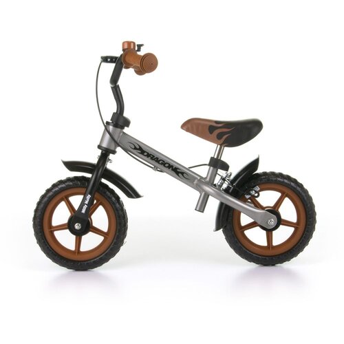 Milly Mally dječji bicikl Dragon bez pedala s kočnicom srebrni Slike