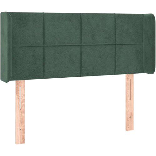 Maison Chic posteljno vzglavje - vzglavna omarica - nočna omarica z u&amp;scaron;esi temno zeleno 103x16x78/88 cm žamet, (21713176) Slike