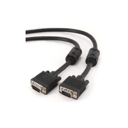  SVGA kabl, 15M-15M dual-shielded + 2xFer 15m crni, GEMBIRD CC-PPVGA-15M-B Slike