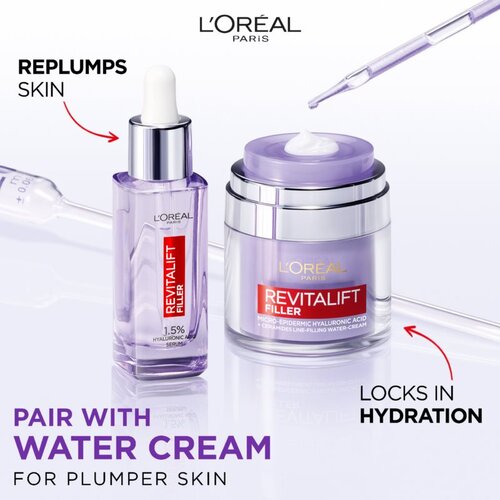 L&amp;acute;Or&amp;eacute;al Paris Revitalift Filler HA 1,5% učvrstitvena krema s hialuronsko kislino 30 ml za ženske Slike