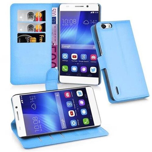 Cadorabo Ohi&scaron;je, združljivo z Honor 6 PLUS v nebesno modra - Za&scaron;čitni ovitek z magnetnim zapiranjem, stoječo funkcijo in režo za kartice, (20550771) Cene
