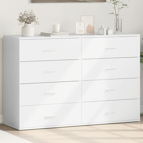 VidaXL Komoda 2 kom bijela 60x39x80 cm od konstruiranog drva Slike