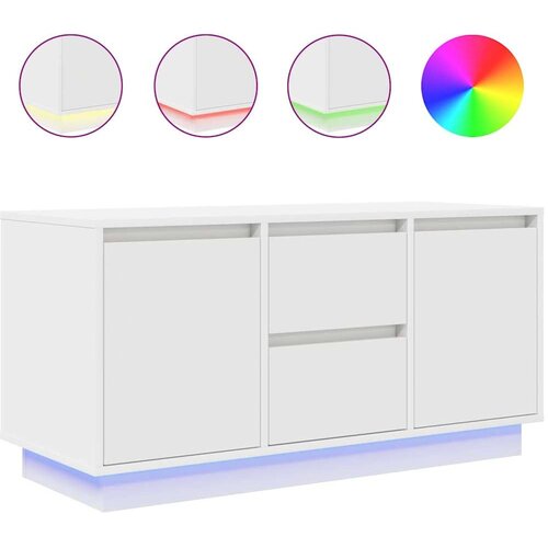 vidaXL TV ormarić s LED svjetlima bijeli 100x41x50 cm Cijene