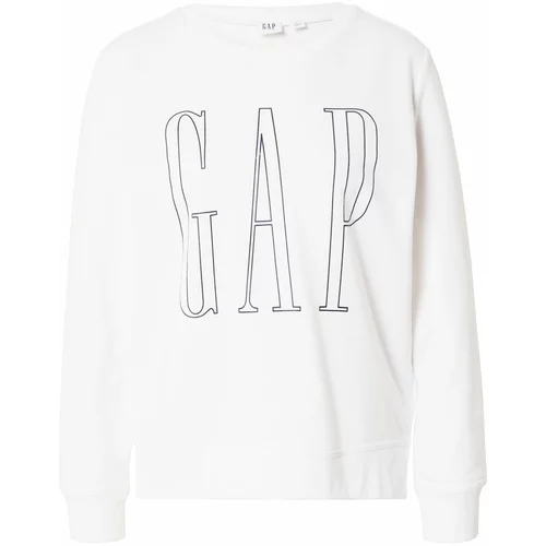 GAP Sweater majica crna / bijela