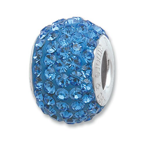 Amore Baci svetlo plavi srebrni privezak sa swarovski kristalom za narukvicu ( 23014 ) Cene