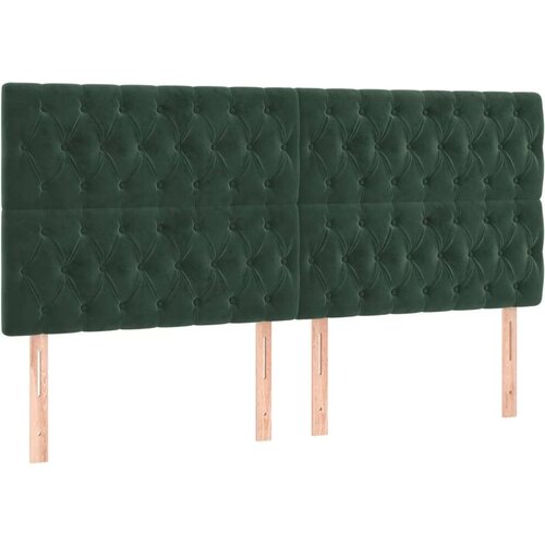  Uzglavlje tamnozeleno 180x7x118/128 cm bar&amp;scaron;unasto Slike