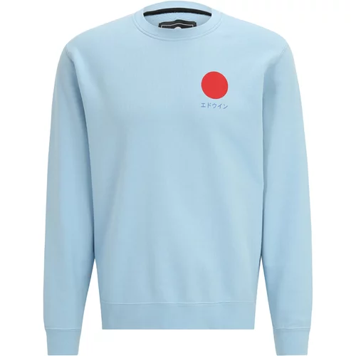 Edwin Sweater majica 'Japanese Sun' morsko plava / svijetloplava / crvena