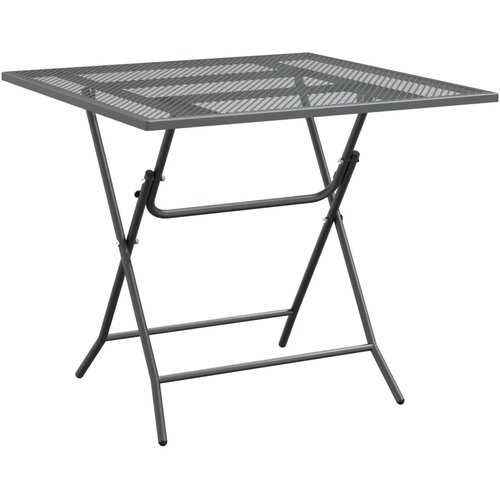  3-dijelni vrtni blagovaonski set ekspandirani metal antracit Antracitno siva Dužina stola 60 cm Slike