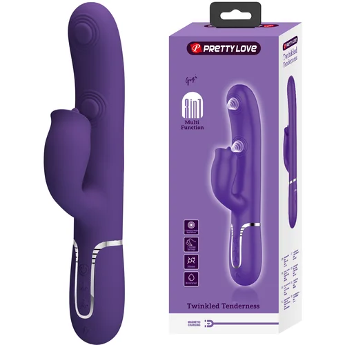 Pretty Love Gigi Twinkled Tenderness 3in1 Licking & Tapping Rabbit Vibrator Purple