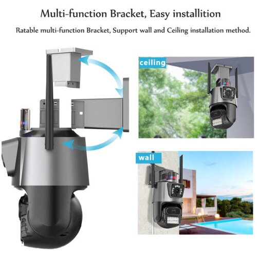 Gmb CAM-IP6MP-EP11-QQ kamera 6 mpix microSD iCSee xmeye pro app Two-way voice PTZ ip66, 2.8mm+3.6mm Cene