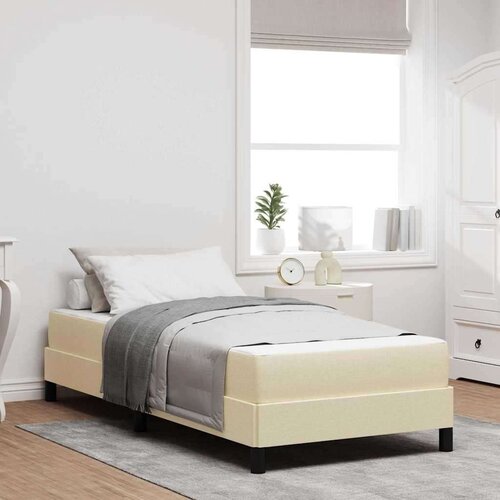 vidaXL Postelja z vzmetnico Drugo krema 100 x 200 cm blago Cene