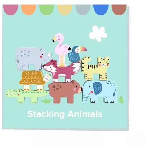 Tooky Toy Drvena ravnoteža sa životinjama Slike