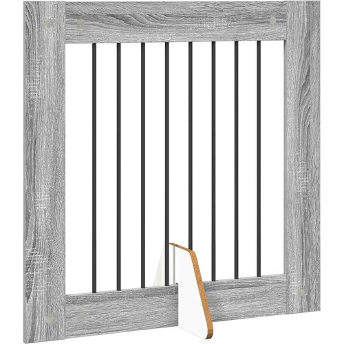  Vrata za pse s postoljem 6 pcs Siva sonoma 80 x 80 cm Slike