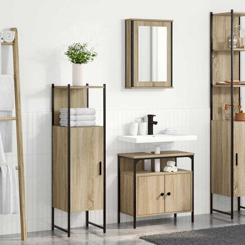  Set namje&scaron;taja za kupaonicu 3 kom. Smeđa 33 x 33 x 120,5 cm Cijene