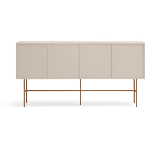 Teulat Opečnato oranžna/bež nizka komoda z drsnimi vrati 180x91 cm Nube &amp;ndash; Slike