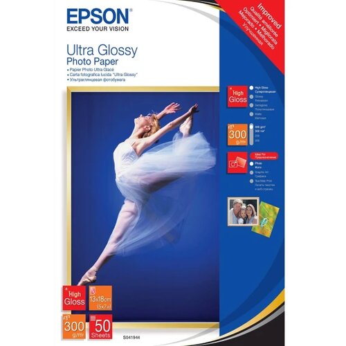 Epson Papir Ultra Glossy 13x18, 50l, 300g/m2 Slike