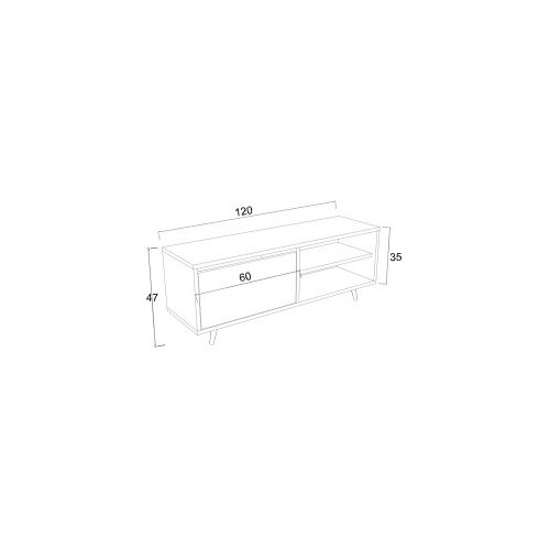 Hanah home TV komoda Maku-Ephesus mramor, 120 cm, siva Slike